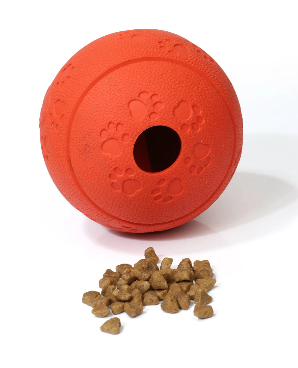Dog leaking food ball - TPR treat dispensing toy in blue, green, red, yellow - L 11cm and S 8cm sizes