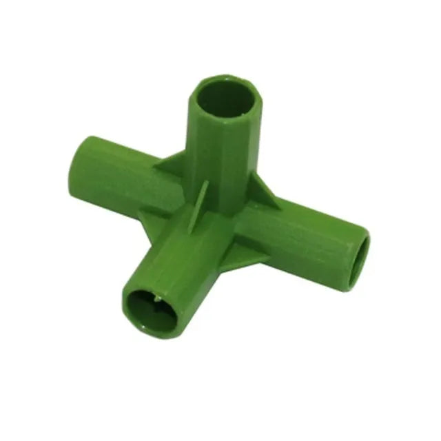 PP plastic three-way and four-way garden stake connectors for 11mm poles