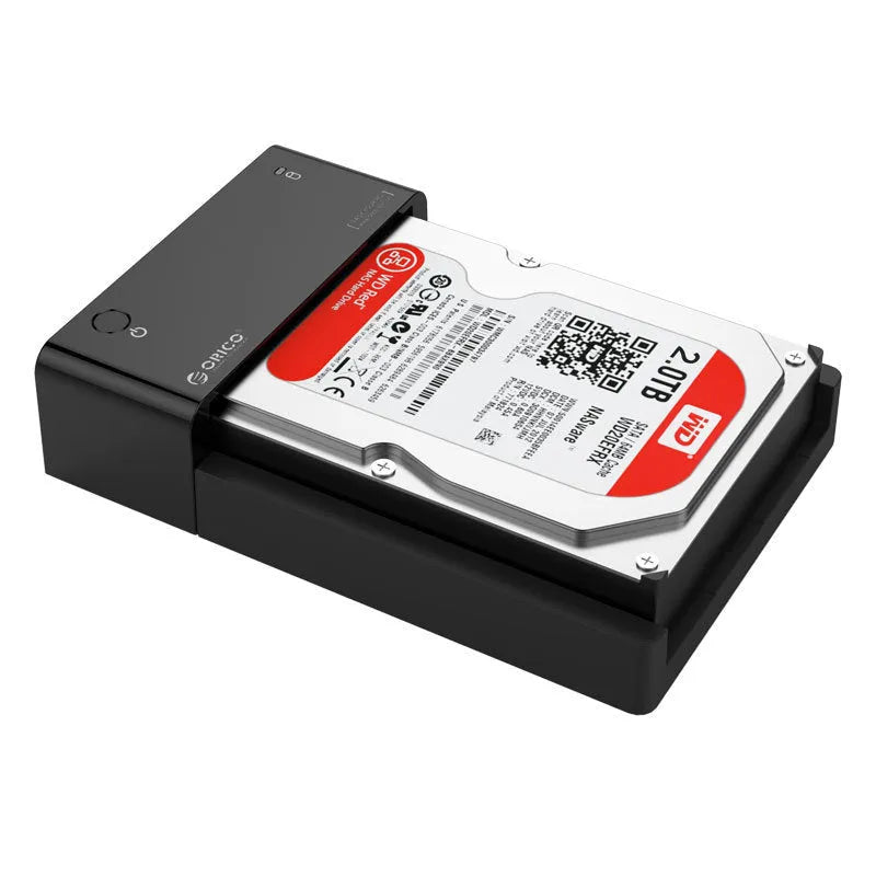 Black plastic 2.5 inch SATA hard disk box with data cable for universal drive protection