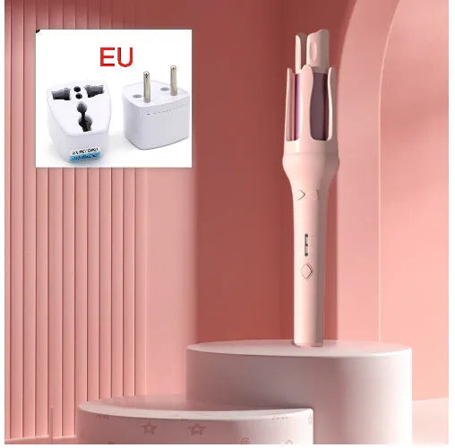 32mm automatic hair curler in white or chigo colour with pink, purple, green, or beige accents