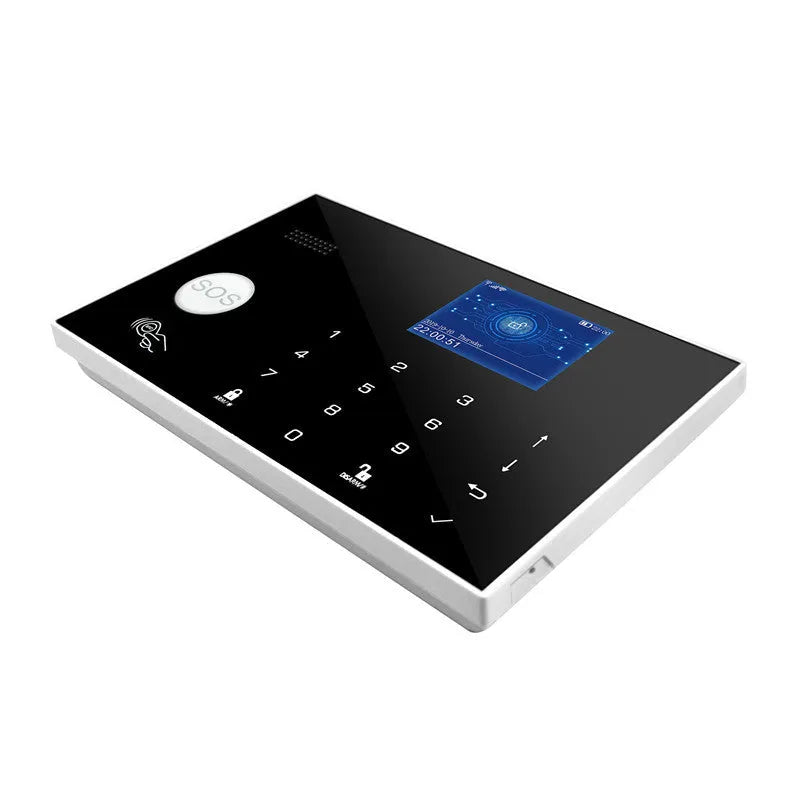 WiFi GSM touch button household burglar alarm system with display and control interface