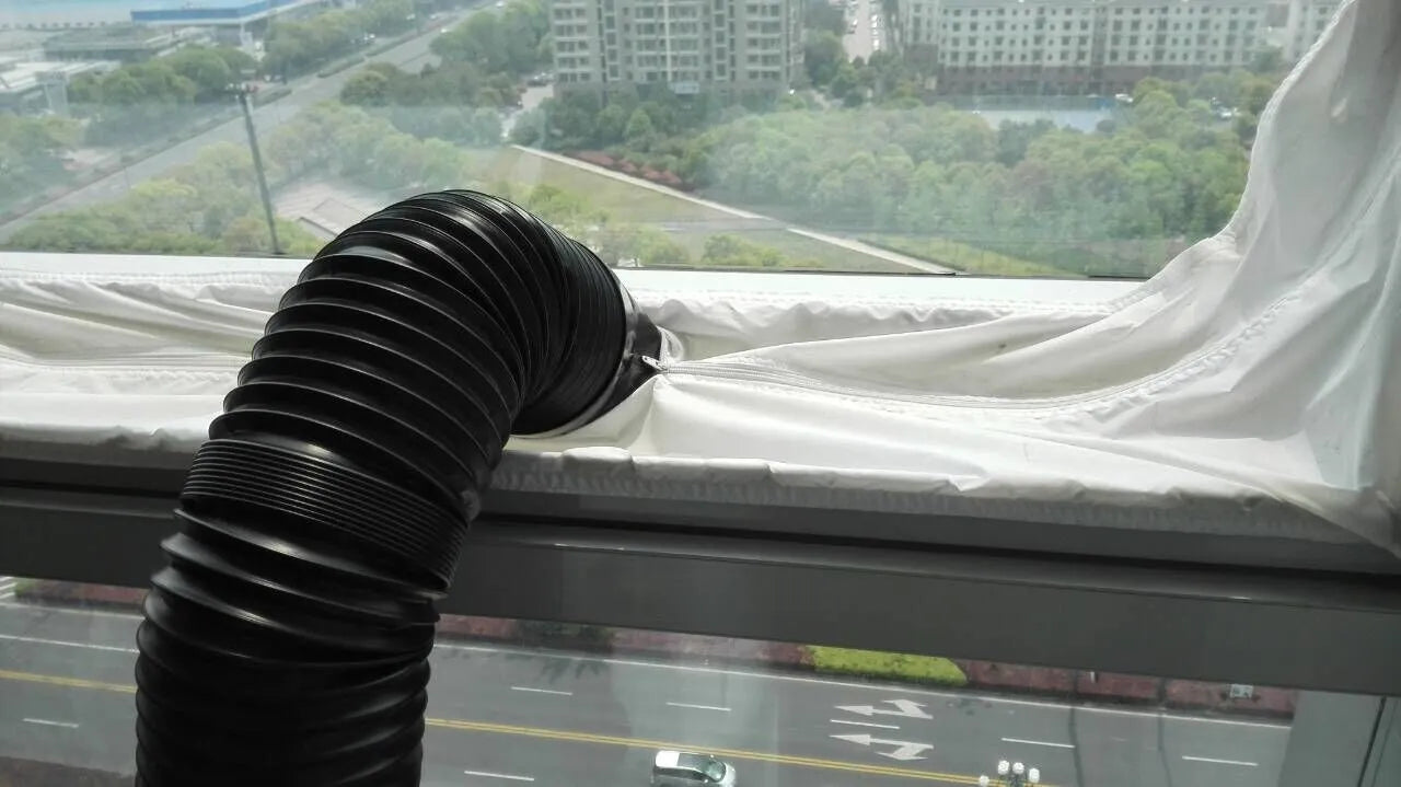 AirLock sealing plate window baffle for portable air conditioner 400 cm perimeter silver grey colour