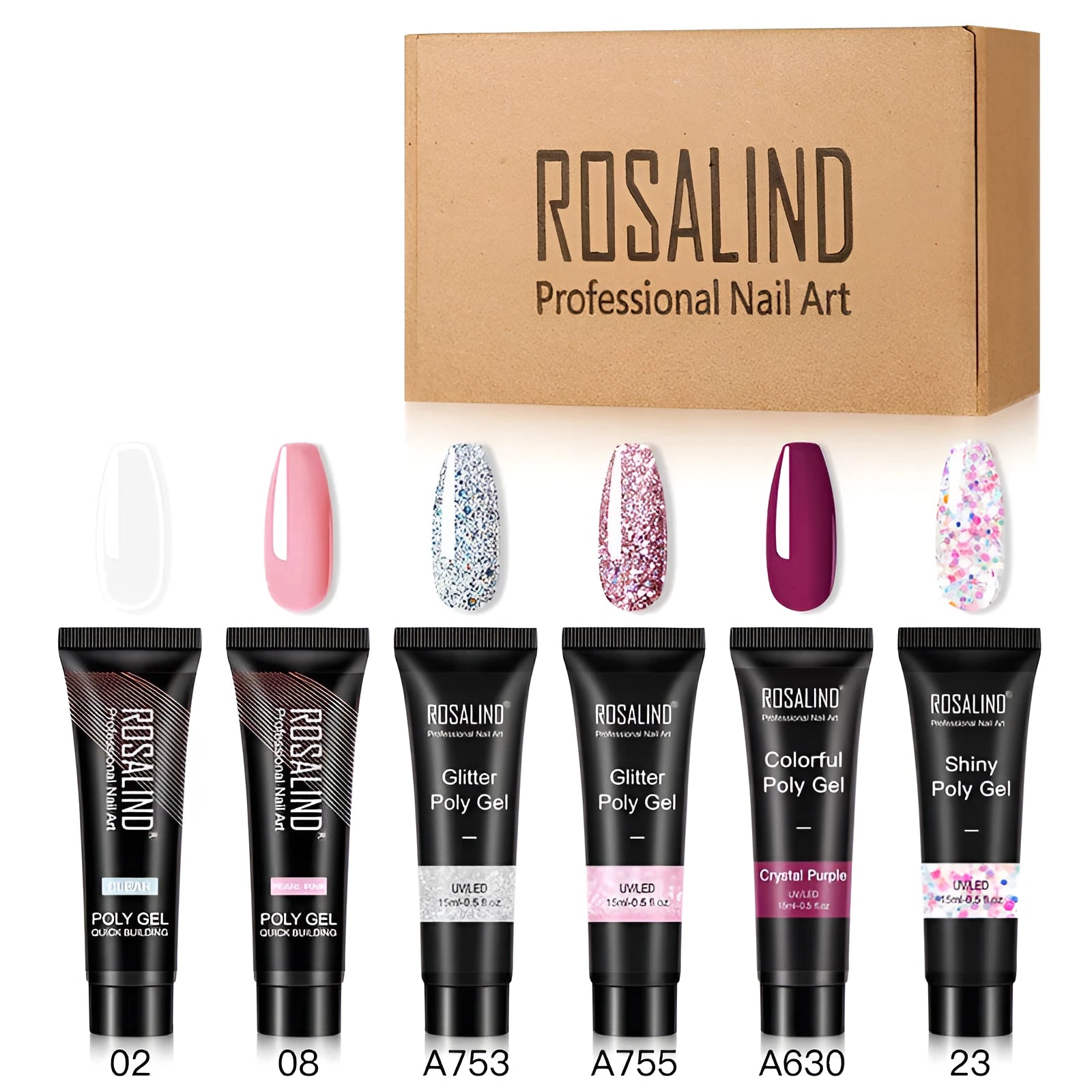 15ml multi-color mixed solid builder gel for nail extensions with LED and UV cure options
