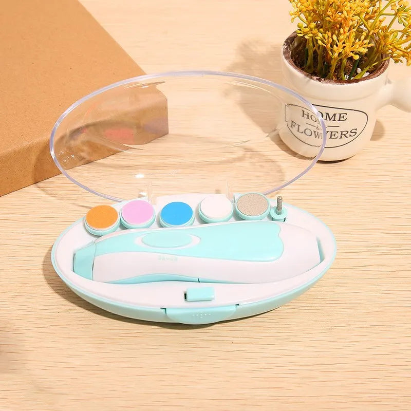 Ultra-quiet electric baby nail polisher pen with night light in multiple colour options