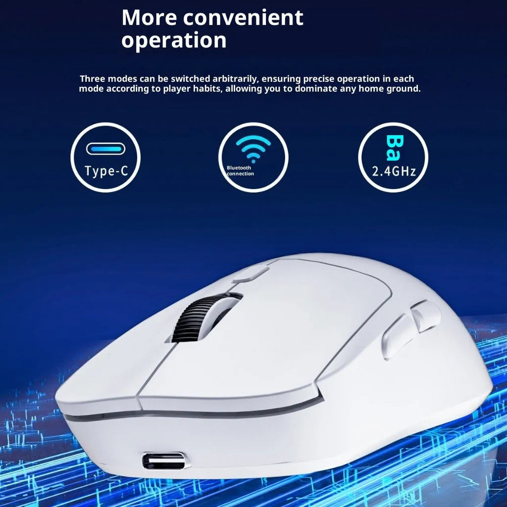 Multi-colour three-mode Bluetooth wireless mouse with USB receiver and charging cable for laptop use