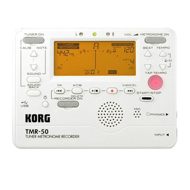 TM-60 universal electronic metronome for piano and guitar with display showing tempo settings