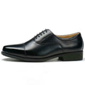 Men's mesh three connector business casual PU leather shoes with round toe and rubber sole
