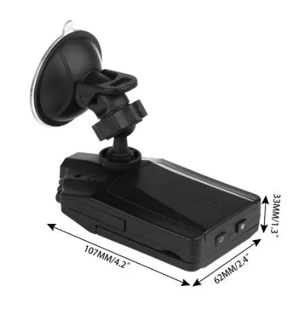 H198 HD car dashboard camera recorder with six infrared LEDs and 2.4-inch screen