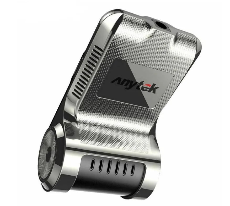 Black USB hidden car DVR recorder with built-in WiFi, GPS, and wide-angle lens on a dashboard