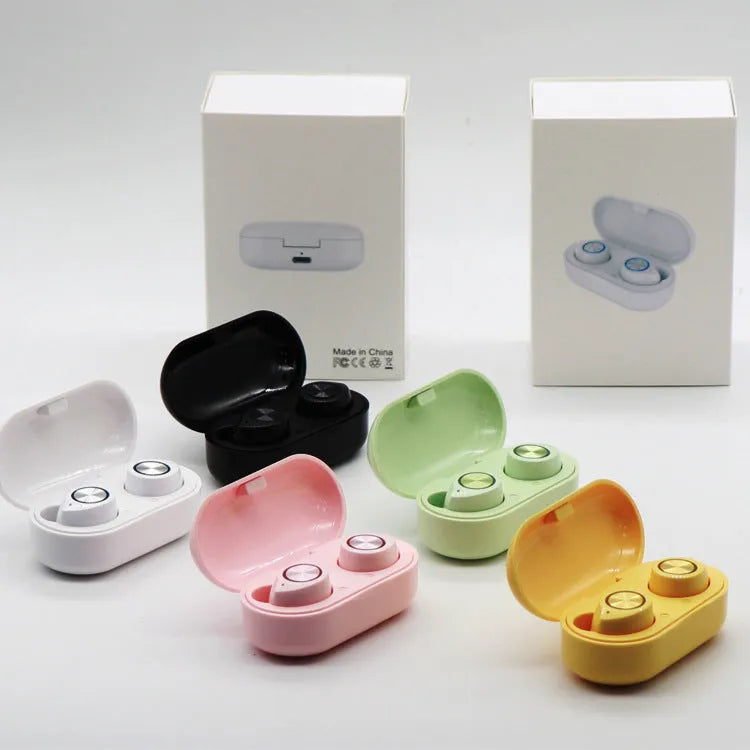 Bluetooth earphone in-ear stereo headset Bluetooth 5.0 15m range available in multiple colours