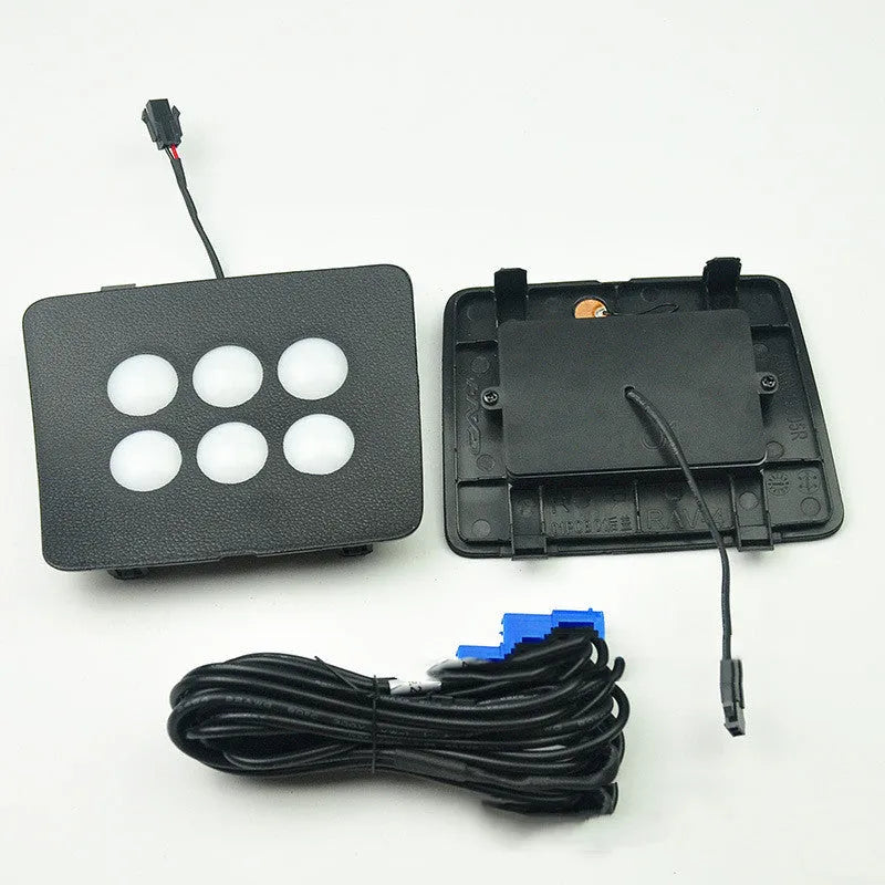 LED tail box camping light with touch switch; 12V 12W; white and flashing yellow modes; 100x120x50mm