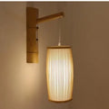Natural bamboo woven plait lamp with E27 holder for hall or staircase decoration.