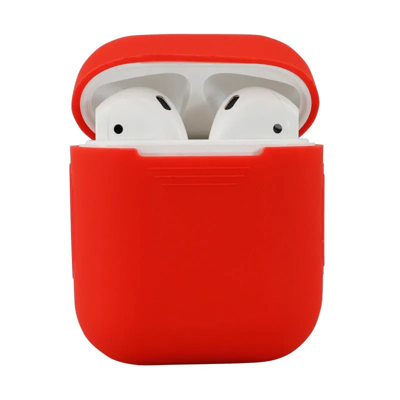 Silicone protective case for Apple AirPods wireless headphones in multiple colour options