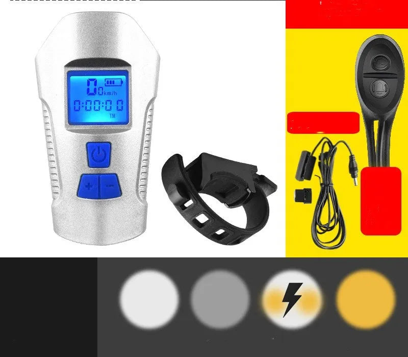 Strong LED bicycle front light with 350 lumens and T6 wick in black
