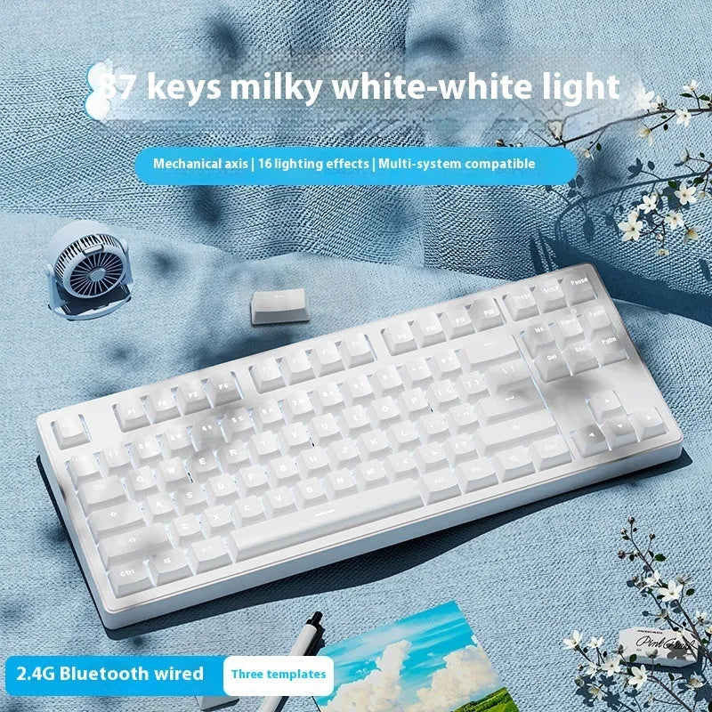 Wireless Bluetooth mechanical keyboard in various colours with 87-key and 108-key layout options