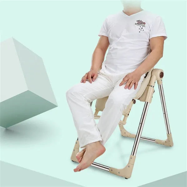 Baby chair with grow-up design, stable anti-fall structure, and waterproof plate in dream powder colour