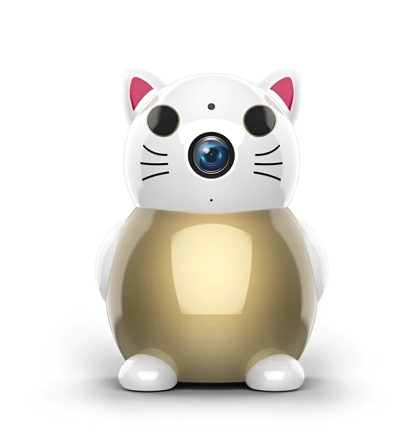 Gold Lucky Cat wireless camera with 2MP 1080P lens for mobile phone remote monitoring