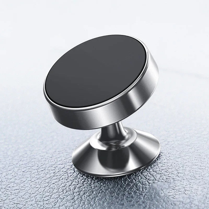 Aluminium alloy magnetic car phone holder in black, gold, and silver colours