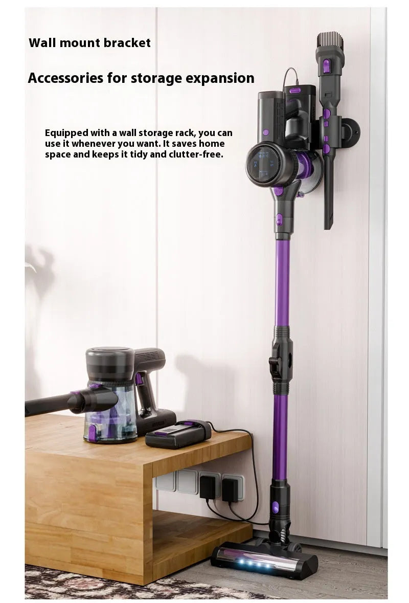 Brushless foldable handheld vacuum cleaner 250W black purple with large suction