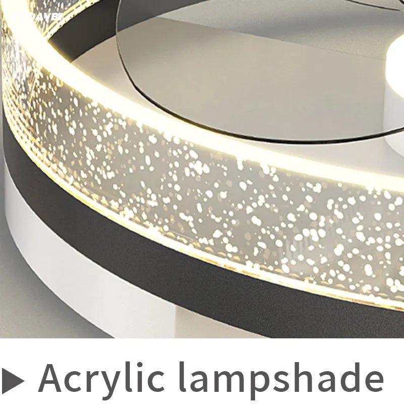 Landi modern simple Nordic style ceiling fan light for a children's bedroom in one of seven available colours.