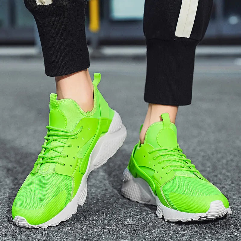Men's low-top mesh casual shoes with cross shoulder straps and lace-up closure