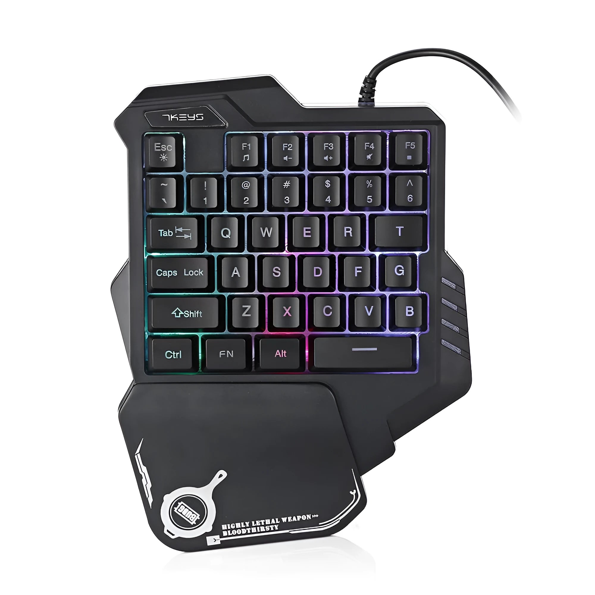 G30 one-handed mechanical gaming keyboard with RGB backlighting plastic body 23x18.5x4cm