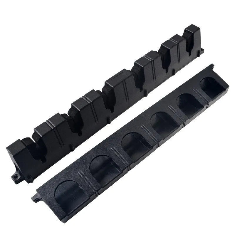 Black ABS EVA wall-mounted fishing rod display stand for Luya rods with 41.5cm length