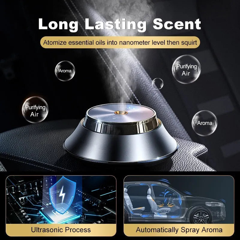 Black metal butterfly car aromatherapy air purifier with USB connection