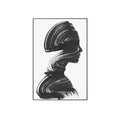 Modern character pattern frameless wall painting on non-woven fabric, 60x40cm, living room decoration