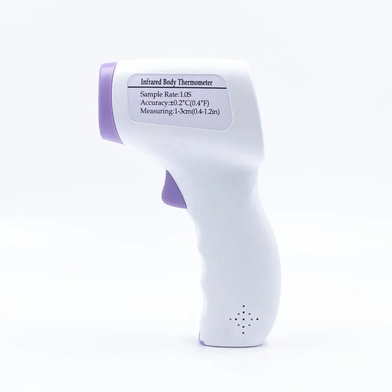 White digital non-contact infrared thermometer for forehead and ear temperature measurement