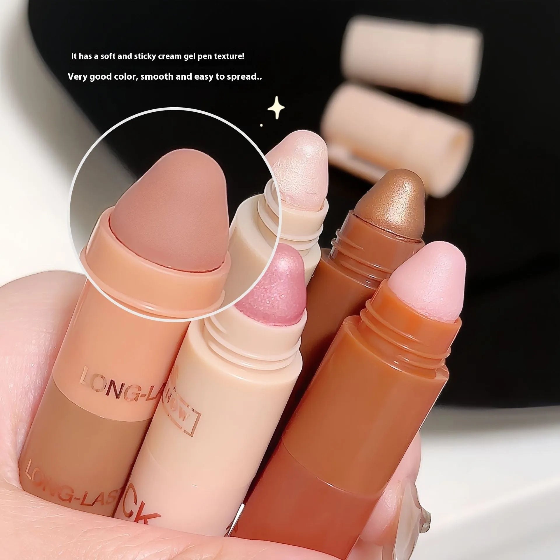 Five-piece lazy eyeliner pen highlight eyeshadow set with five eye shadow sticks in coordinated suits