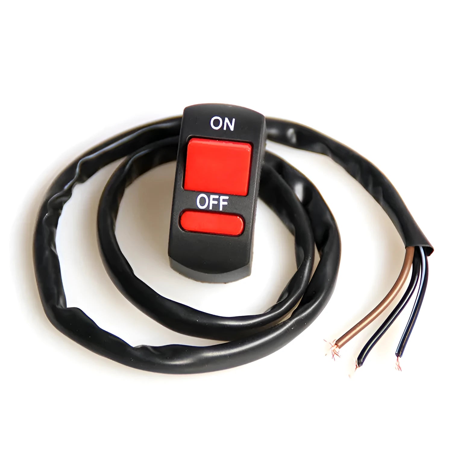 Motorcycle electric car handlebar switch black 22mm inner diameter copper wire 50cm cord