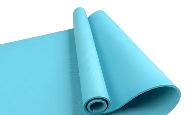 EVA composite yoga mat in multiple colours showing 4mm and 6mm thickness options