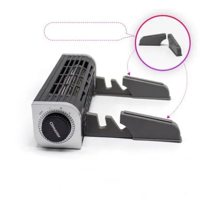Black notebook cooling pad with USB cable and optional support stand angled for laptop use.