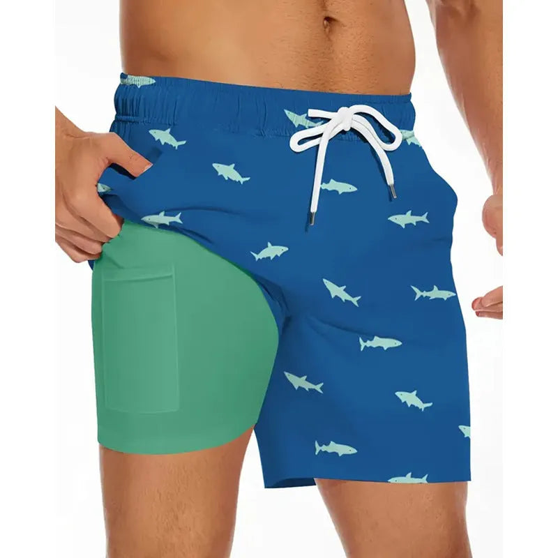Men's loose-fit polyester beach pants in multiple colours available in sizes from XS to 5XL