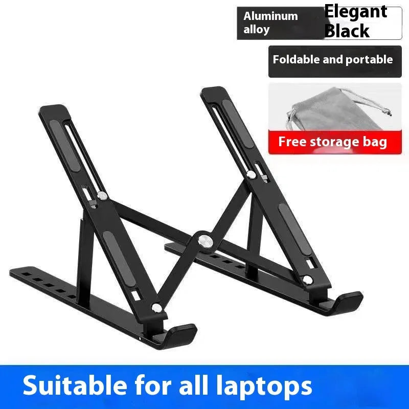 N3 aluminium alloy folding laptop stand in silver colour showing 16-18 inch size with cloth storage bag
