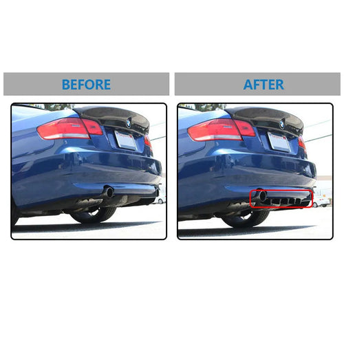 Automotive universal rear spoiler made of ABS plastic in bright black finish for GM cars