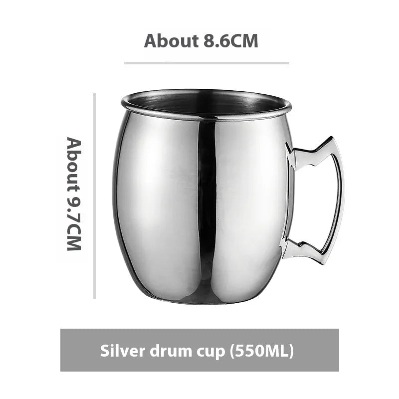 Copper plated stainless steel Moscow mule cup in a choice of hammered or smooth finish and multiple colours.