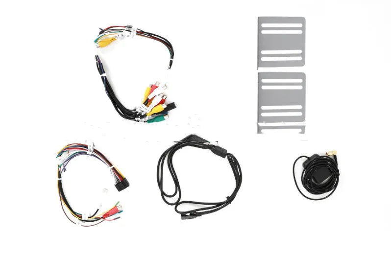 10.1 inch Android car head unit with touch screen, trapezoid panel design and universal fitting for vehicle dashboards