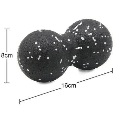Mini Siamese peanut massage ball, EPP foam, 8cm single ball, black, used for fascia release and muscle relaxation