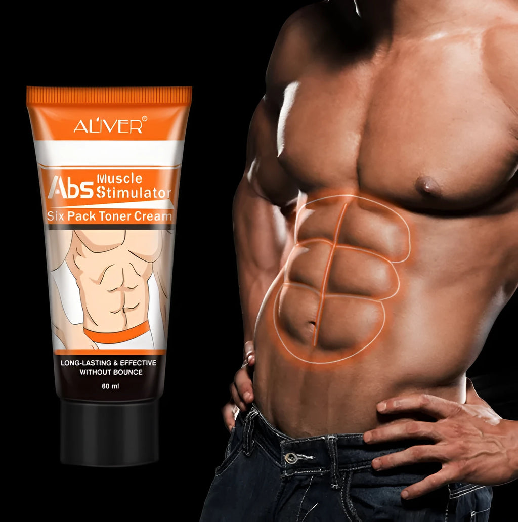 60ml abdominal muscle cream in black packaging with shaping and slimming formula