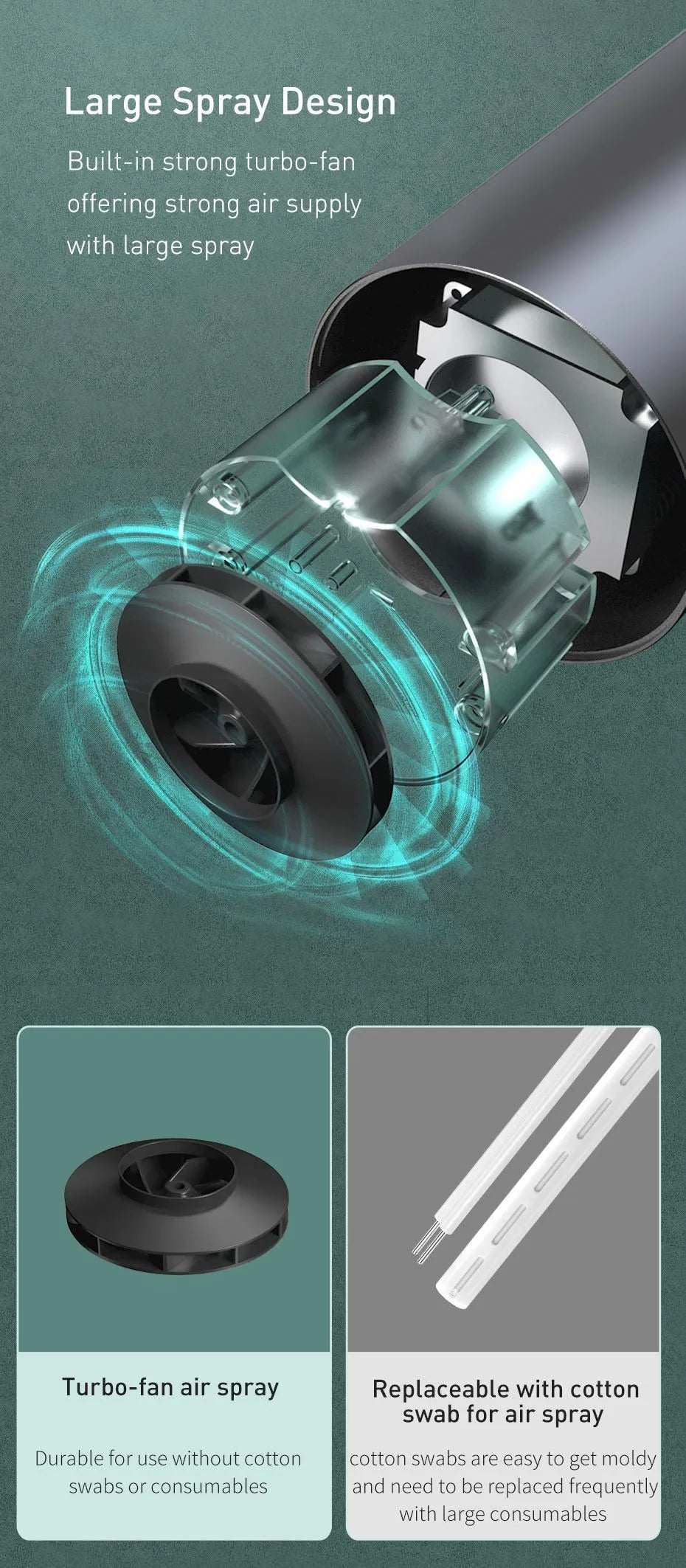 Time car air purifier in Grey with metal casing placed in a car interior