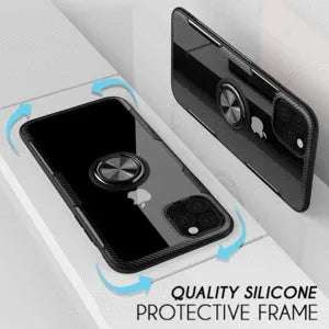 Protective back cover phone case for iPhone models, shown in a selection of colours including black and blue.