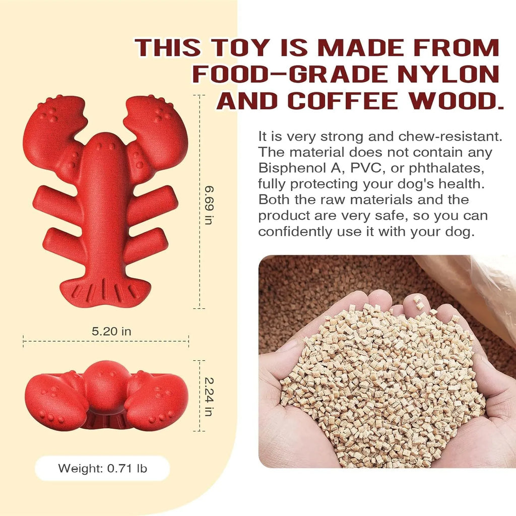 Red Nylabone bone-shaped chew toy for large dogs and aggressive chewers
