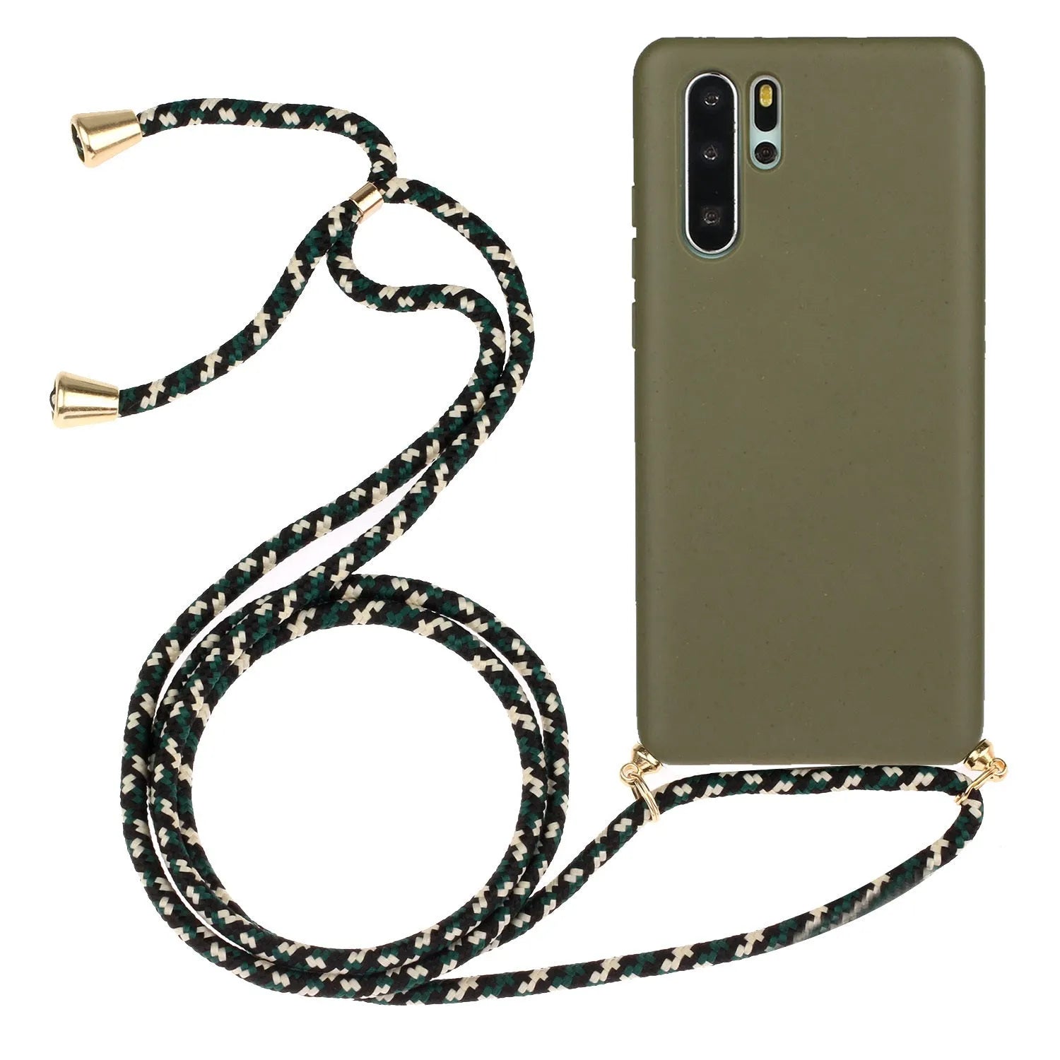 Huawei P30 phone case with wrist strap lanyard and floral design in multiple colour options.