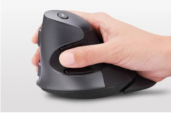 M618 wireless vertical ergonomic mouse in black or white with USB connection