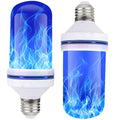 LED flame light bulb 9W 600lm with 4 modes E26/E27/B22 base blue yellow