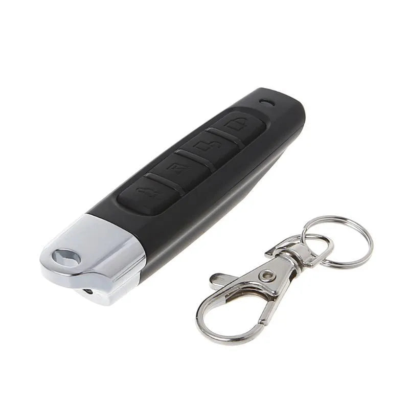 433MHz rolling door remote control with compact 6.7cm design in black, blue, grey or red colours