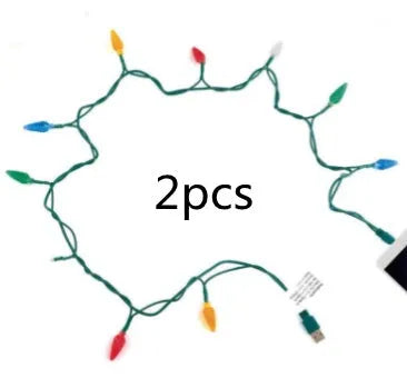 USB charging cable with 10 multi-colour LED lights flashing along its length during device charging