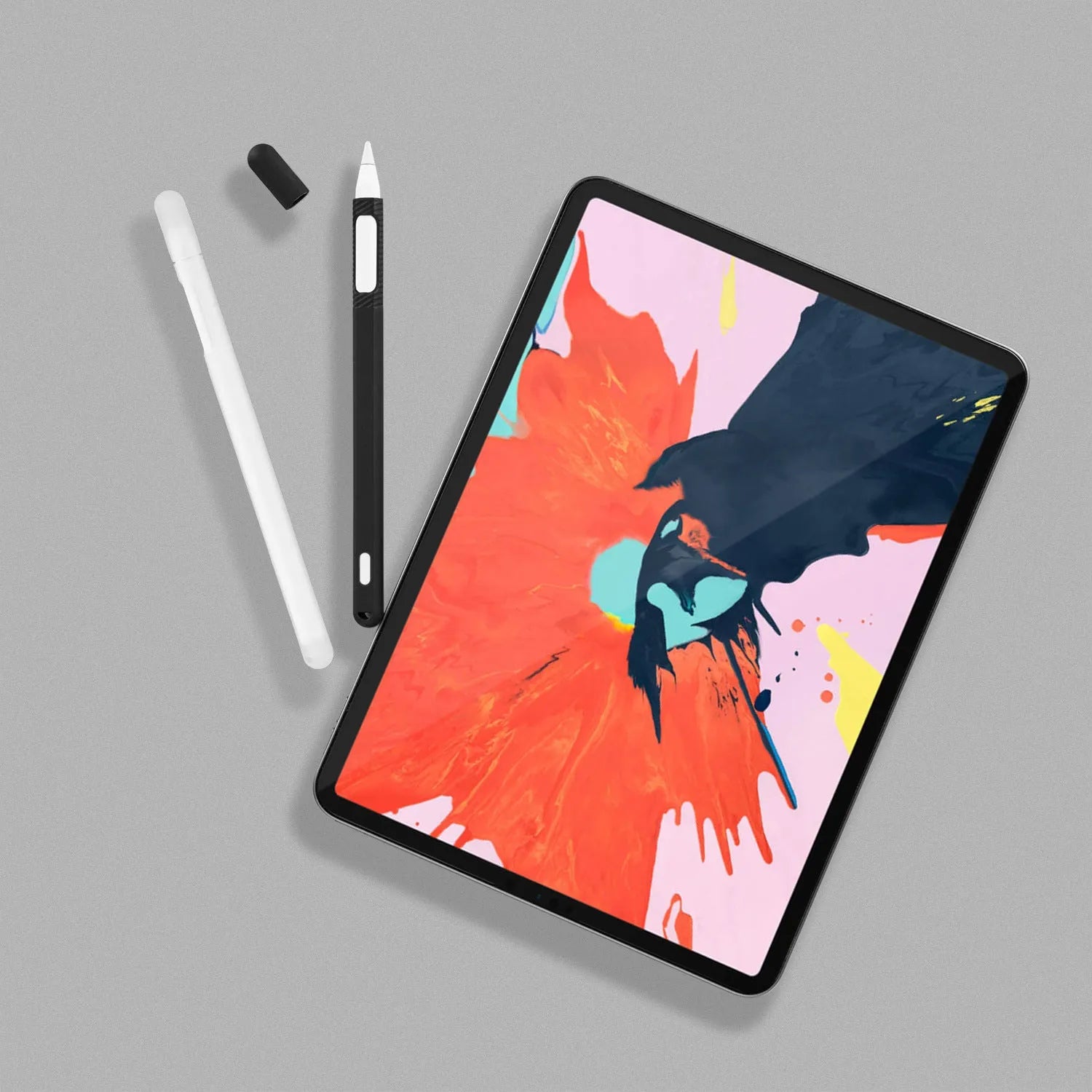 Silicone touch pen set with protective cover for Apple Pencil 2 in peppermint green colour